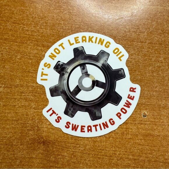 Gear Sticker with Bold Text - Picture 1 of 1